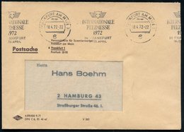 1972 (Apr.) 6 FRANKFURT AM MAIN 3, Maschinen-Werbestempel: INTERNAT. PELZMESSE 1972 (Fuchskopf) Markenloser Postdienstbr - Other & Unclassified