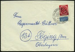 1951 (3.1.) (14 A) BOPFINGEN (WÜRTT), Handwerbestempel: Leder - Leime - Seife - Tuche (Ortsbild Mit Fabrik) Bedarfsbrief - Other & Unclassified