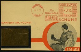 1937 (5.1.) FRANKFURT (MAIN) - HÖCHST, Absender-Freistempel: Für Mutter U. Kind, ADA-ADA SCHUHE (teils Sütterlin) Auf Re - Sonstige & Ohne Zuordnung