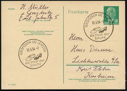 1954 (10.5.) GROITZSCH (BZ LEIPZIG), Handwerbestempel: Die Stadt Der Schuhe (Damen- U. Herrenchuh) Inl.-Karte (Bo.2) - L - Other & Unclassified
