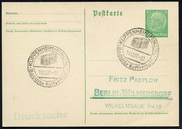 1937 (13.12.) KUPPENHEIM (MURGTAL), Handwerbestempel: Badische Kofferstadt (Lederkoffer) Inl.-Karte (Bo.1, Erstjahr) - L - Sonstige & Ohne Zuordnung