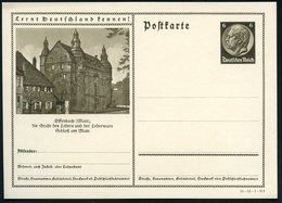 1934 Offenbach (Main), 6 Pf. Bildganzsache Hindenburg: Stadt Des Leders Und Der Lederware (Isenburger Renaissanceschloß, - Other & Unclassified