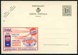 1952 BELGIEN 1,20 F. Publibel-Ganzsache: Sidol.. Lodix (Glasreiniger, Schuhcreme) FlämischerTitel Oben, Ungebr. (Mi.P 28 - Other & Unclassified