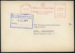 1975 (6.12.) 7113 MARKKLEEBERG, Absender-Freistempel: VEB Energieversorgung Leipzig, Verschwende Keine Energie!, Verwert - Other & Unclassified