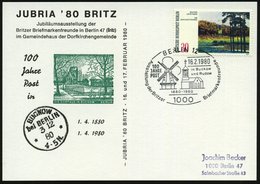 1933 (18.3.) 1000 BERLIN 12, Sonderstempel: 100 JAHRE POST In Buckow U. Rudow (= Windmühle, Dorfkirche) Auf Passender So - Andere & Zonder Classificatie