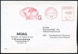 1964 (21.9.) 33 BRAUNSCHWEIG 1, Absender-Freistempel: M I A G  = M(ühlenbau Und) I(ndustrie) A.G.  (ab 1925 Mühlenbau, I - Sonstige & Ohne Zuordnung