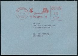 1964 2905 EDEWECHT, Kommunaler Absender-Freistempel: Gemeinde Edewecht = Windmühle U. Gebäude, Fernbrief - Wasser- Und W - Altri & Non Classificati