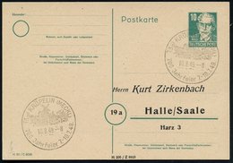 1949 (10.8.) (3 A) KRÖPELIN (MECKL), Handwerbestempel: 700 Jahrfeier.. = Ort Mit Windmühle Auf Amtl. Ganzsache 10 Pf. Be - Other & Unclassified