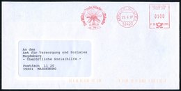 1997/99 32423 MINDEN, WESTF 1, 2 Verschiedene Absender-Freistempel Francotyp "DEUTSCHE POST AG": Mühlenkreis Minden-Lübb - Otros & Sin Clasificación