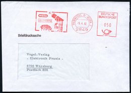 1982 (5.4.) 2849 GOLDENSTEDT, KR VECHTA 2, Absender-Freistempel: WEDA LIQUIMATIK = Roboter Füttert Schwein, Fernbrief -  - Other & Unclassified