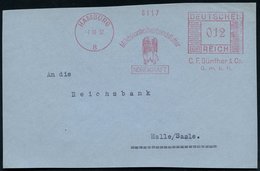 1932 (7.10.) HAMBURG 8, Absender-Freistempel: Milchkontrollverbandsfutter NORDKRAFT, C.F. Günther & Co. (Kuh Von Hinten) - Sonstige & Ohne Zuordnung