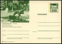 1968/79 3452 Bodenwerder, Bild-Ganzsache 20 Pf. Lorsch Bzw. 50 Pf. Burgen: Münchhausen-Brunnen (halbes Pferd) Je Ungebr. - Otros & Sin Clasificación