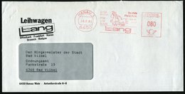 1988 (8.6.) 6450 HANAU 1, Absender-Freistempel: AUTO Lang.. So Viele Pferdchen Wie Ihr Wollt (2 Comic-Pferde) Firmenbrie - Altri & Non Classificati