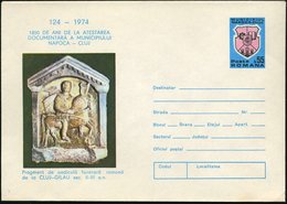 1974 RUMÄNIEN, 55 L. Sonder-Ganzsachenumschlag: 1850 Jahre Napoca - Cluj = Römisches Grabmal Eines Kavalleristen (II-III - Other & Unclassified