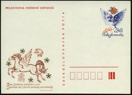 1978 TSCHECHOSLOWAKEI, 4,40 Kc. Sonder-Ganzsache: Tag Der UPU = Pegasus (geflügeltes Pferd) Ungebr. (Mi.P 209) - Pferd / - Other & Unclassified