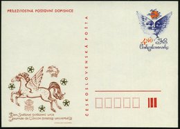 1978 TSCHECHOSLOWAKEI, 4,40 Kc. Sonder-Ganzsache: Tag Der UPU = Pegasus (geflügeltes Pferd) Ungebr. (Mi.P 209) - Pferd / - Autres & Non Classés