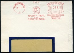 1933 (26.5.) FRANKFURT (MAIN), Absender-Freistempel: WOLFF-MEHL.. FRANKFURTER MÜHLENWERKE.. (Logo Mit Wolf) Teil-Vorders - Other & Unclassified