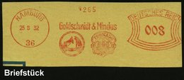 1932 (25.8.) HAMBURG 36, Absender-Freistempel: Goldschmidt & Mindus.. = Hund Vor Grammophon (= "His Masters Voice", Scha - Other & Unclassified