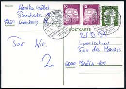 1980 7250 LEONBERG, WÜRTT 1, Handwerbestempel: Leonberger Hundezucht (Kopf Eines "Leonbergers") Bedarfskarte (Bo.9, Type - Andere & Zonder Classificatie