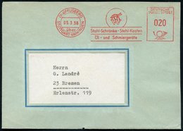 1956 (5.3.) (14 A) MUSBERG über STUTTGART-VAIHINGEN; Absender-Freistempel: W Stahl-Schränke Stahl-Kasten, Öl- U. Schmier - Other & Unclassified