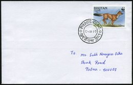 1997 (17.10.) BHUTAN, 10 Nu. WWF, Rothund, EF Auf Ausl.-Brief (Mi.1687 EF) - Hund, Wolf, Fuchs / Dog / Chien / Cane - Otros & Sin Clasificación