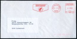 1991 4902 BAD SALZUFLEN 1, Absender-Freistempel: HOFFMANN'S.. (Hauskatze Sich Leckend) Firmen-Brief - Wild- Und Hauskatz - Otros & Sin Clasificación