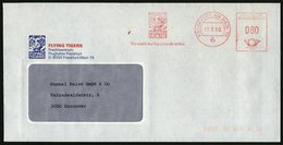 1988 (12.9.) & FRANKFURT AM MAIN 75, Absender-Freistempel: FLYING TIGERS, The World's Leading Airfreight Airline (Tigerk - Other & Unclassified