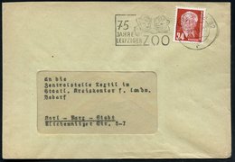 1953 (2.12.) LEIPZIG BPA 32, Maschinen-Werbstempel: 75 JAHRE LEIPZIGER ZOO (2 Löwen-Babys) Fernbrief (Bo.317 A III = UB  - Altri & Non Classificati