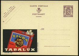 1948 BELGIEN, 90 C. Publibel-Ganzsache: TIGRA TABALUX (Tigerkopf Auf Zigarettenpackung) Französ. Titel Oben, Ungebr. (Mi - Sonstige & Ohne Zuordnung