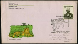 1979 INDIEN, Sonderstempel: CALCUTTA, WEBPEX-79 P.O. = Tiger (= Philatel. Ausstellung) Motivgleicher Sonderumschlag - Lö - Andere & Zonder Classificatie