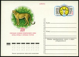 1978 UdSSR, 4 Kop. Sonder-Ganzsache: XIV. Generalversammlung Der Internat. Vereinigung Für Naturschutz IUCN = Gepard, Un - Otros & Sin Clasificación