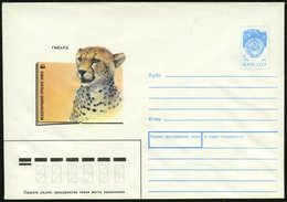 1990 UdSSR, 5 Kop. Ganzsachen-Umschlag, Blau: WWF Gepard, Ungebr. - Löwe, Tiger & Andere Großkatzen / Lion & Predicious  - Andere & Zonder Classificatie