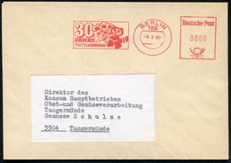 1980 (3.3.) 108 BERLIN, Jubil.-Absender-Freistempel: 30 JAHRE TEXTIL COMMERZ = Waschbär (mit Blumenstrauß) Inl.-Brief -  - Autres & Non Classés