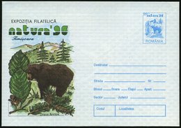 1996 RUMÄNIEN, 150 L. Ganzsachen-Umschlag: Natura ')6, Timisoara = Braunbär, Tannen, Ungebr. (Mi.U 1894) - Bär / Bear /  - Autres & Non Classés