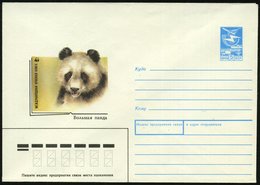 1988 UdSSR, 5 Kop. Ganzsachen-Umschlag, Blau: WWF, Pandabär, Ungebr. - Bär / Bear / Ours / Orso - Sonstige & Ohne Zuordnung