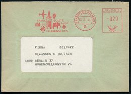 1964 (12.2.) 6 FRANKFURT AM MAIN 1, Absender-Freistempel Mit Neuerr PLZ: FRANKFURT SOLLTE SIE AUCH INTERESSIEREN = Elefa - Other & Unclassified