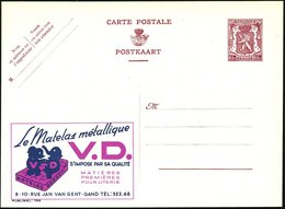 1946 BELGIEN, 65 C. Publibel-Ganzsache: Le Matelas Métallique V.D... = 2 Elefanten Auf Matratze, Ungebr. (Mi.P 222 B I / - Other & Unclassified