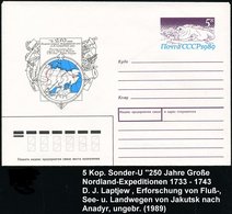 1989 UdSSR, 5 Kop. Sonder-Ganzsachen-Umschlag: See-Elefant, Expedition Der Nordostpassage Jakutsk Bis Anadyr (Exped.-Ger - Altri & Non Classificati