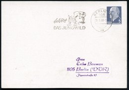 1969 (30.5.) 108 BERLIN 8, Maschinen-Werbestempel: Schützt DAS JUNGWILD = Reh Mit Rehkitz, Inl.-Karte (Bo.S-X-5035 A, Nu - Other & Unclassified