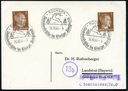 1944 (26.10.) RÜCKERS, Handwerbestempel: Sommerfrische Im Glatzer Bergland = Springender Hirsch, Inl.-Karte (Bo.1, Letzt - Autres & Non Classés