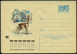 1970 UdSSR, 4 Kop. Ganzsachen-Umschlag, Blau: Giraffengazelle (?), Ungebr. - Rot- & Schalenwild / Red Deer / Bêtes Fauve - Other & Unclassified
