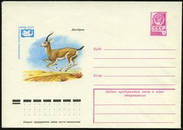 1979 UdSSR, 4 Kop. Ganzsachen-Umschlag, Lilarot: Geschützte Tiere Der UdSSR (Blaues Buch): Gazelle, Ungebr. - Rot- & Sch - Andere & Zonder Classificatie