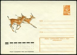 1979 UdSSR, 4 Kop. Ganzsachen-Umschlag, Ocker: 2 Gazellen, Ungebr. - Rot- & Schalenwild / Red Deer / Bêtes Fauves / Cerv - Sonstige & Ohne Zuordnung