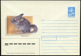 1988 UdSSR, 5 Kop. Ganzsachen-Umschlag, Blau.: WWF, Chinchilla, Ungebr. - Nagetiere & Eichhörnchen / Rodents & Squirrel  - Otros & Sin Clasificación