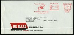 1968 (20.11.) NIEDERLANDE; Absender-Freistempel: ..Reisbureau De Haas N.v. = Hase U. Globus, Zweifarbiger Firmenbrief -  - Otros & Sin Clasificación