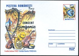 2003 RUMÄNIEN, 3000 L. Sonderganzsachen-Umschlag: Symphonisches Konzert In Der Romanesti-Höhle Mit Fledermaus U. Musik-I - Other & Unclassified