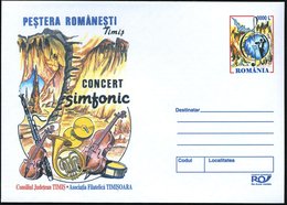 2003 RUMÄNIEN, 3000 L. Sonderganzsachen-Umschlag: Symphonisches Konzert In Der Romanesti-Höhle Mit Fledermaus U. Musik-I - Altri & Non Classificati