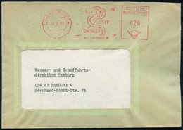 1957 (14.2.) (20 A) HANNOVER 2, Absender-Freistempel: VERHÜTET UNFÄLLE.. = Hand Mit Giftschlange, Rs. Abs.-Vordruck: Ber - Other & Unclassified