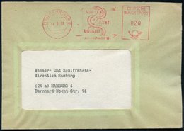 1957 (14.2.) (20 A) HANNOVER 2, Absender-Freistempel: VERHÜTET UNFÄLLE.. = Hand Mit Giftschlange, Rs. Abs.-Vordruck: Ber - Andere & Zonder Classificatie