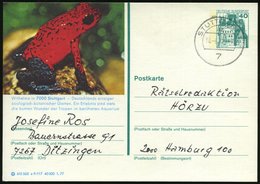 1977 7000 Stuttgart, 40 Pf. Bild-Ganzsache Burgen: Wilhelma - Deutschland Einziger Zoologisch-botanischer Garten = Erdbe - Other & Unclassified
